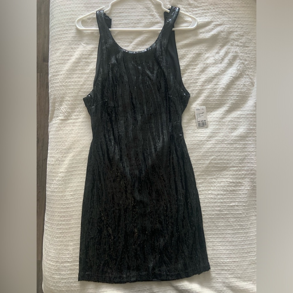 NEW Black Sequins Dress